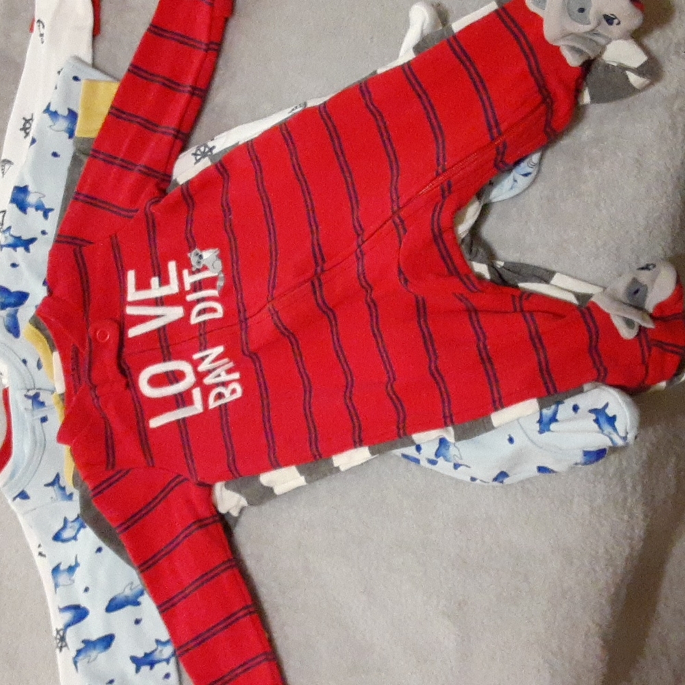 4 Pair of Onsies with Footies